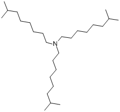 structure of CAS# 38725-13-2, Triisononylamine;Tris(7-Methyloctyl)Amine;7,7',7''-Trimethyltrioctylamine