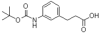 结构式 CAS# 387360-95-4, 3-(3-[(叔丁氧羰基)氨基]苯基)丙酸
