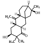 CAS 登录号：39012-11-8， (3R,6S,8S,10R,13R,14S)-6,14-二羟基-5,5,14-三甲基-9-亚甲基四环[11.2.1.0<sup>1,10</sup>.0<sup>3,8</sup>]十六碳-4-酮