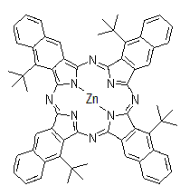 structure of CAS# 39049-43-9, Zinc 2,11,20,29-Tetra-Tert-Butyl-2,3-Naphthalocyanine