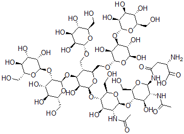 CAS 登录号：39114-02-8， (甘露糖)6-(N-乙酰基葡萄糖胺)2-天冬氨酰胺
