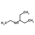 structure of CAS# 39190-77-7, N-Ethyl-3-Pentanamine;ethyl(1-ethylpropyl)amine;Ethyl-(1-ethyl-propyl)-amine;N-ethylpentan-3-amine hydrochloride