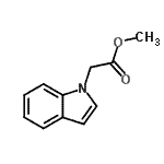 structure of CAS# 39203-20-8, Methyl 1H-Indol-1-Ylacetate;indol-1-yl-acetic acid methyl ester;methyl 2-(1H-indol-1-yl)acetate;Methyl indole-1-acetate