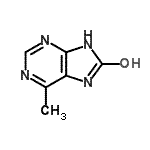 structure of CAS# 39209-57-9, 6-Methyl-9H-Purin-8-Ol;6-methyl-1H-purin-8(7H)-one;6-Methyl-7,9-dihydro-purin-8-one;MFCD11035946
