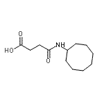 structure of CAS# 392714-61-3, 4-(Cyclooctylamino)-4-Oxobutanoic Acid;3-(N-cyclooctylcarbamoyl)propanoic acid;4-(Cyclooctylamino)-4-oxobutanoic acid;AK-968/40944246