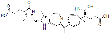 CAS#: 39290-30-7， (Z)-2-((4-(2-Carboxyethyl)-1,5-Dihydro-3-Methyl-5-Oxo-2H-Pyrrol-2-Ylidene)Methyl)-4,5,8,10a-Tetrahydro-9-Hydroxy-3,10a,13-Trimethyl-Pyrrolo(2,3-d)Pyrrolo(2'',3'':4',5')Cyclohepta(1',2':4,5)Pyrrolo(1,2-a)Azepine-10-Propanoic Acid