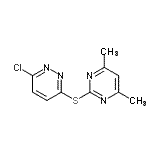 结构式 CAS# 393183-65-8, 3-氯-6-[(4,6-二甲基-2-嘧啶基)硫基]哒嗪
