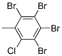 structure of CAS# 39569-21-6, 2,3,4,5-Tetrabromo-6-Chlorotoluene;1,2,3,4-Tetrabromo-5-Chloro-6-Methyl-Benzene;Tetrabromo-2-Chlorotoluene;Benzene, 1,2,3,4-Tetrabromo-5-Chloro-6-Methyl-