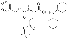 CAS 登录号：3967-21-3， N-(苄氧羰基)-2-氨基戊二酸 5-叔丁基酯 N-二环己胺盐 (1:1)