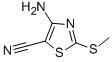 structure of CAS# 39736-28-2, 4-Amino-2-Methylthiothiazole-5-Carbonitrile;4-AMINO-2-(METHYLSULFANYL)-1,3-THIAZOLE-5-CARBONITRILE;4-AMINO-2-METHYLTHIOTHIAZOLE-5-CARBONITRILE