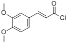 structure of CAS# 39856-08-1, 3,4-Dimethoxycinnamoyl Chloride;2-Propenoyl Chloride, 3-(3,4-Dimethoxyphenyl)-, (2E)-;(2E)-3-(3,4-Dimethoxyphenyl)Acryloyl Chloride;3-(3,4-DIMETHOXYPHENYL)-2-PROPENOYLCHLORIDE