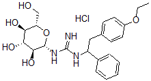 CAS#: 4000-40-2， (-)-1-(4-Ethoxy-alpha-Phenylphenethyl)-3-beta-D-Glucopyranosyl-Guanidine Hydrochloride
