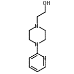 结构式 CAS# 40004-68-0, 2-[4-(2-吡啶基)-1-哌嗪基]乙醇