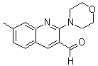 结构式 CAS# 400067-02-9, 7-甲基-2-(4-吗啉基)-3-喹啉甲醛