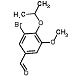 structure of CAS# 400070-31-7, 3-Bromo-4-Isopropoxy-5-Methoxybenzaldehyde;3-bromo-5-methoxy-4-(methylethoxy)benzaldehyde;3-bromo-5-methoxy-4-(propan-2-yloxy)benzaldehyde;MFCD02256544