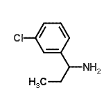结构式 CAS# 40023-86-7, 1-(3-氯苯基)-1-丙胺
