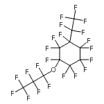structure of CAS# 400626-82-6, 1,1,2,2,3,3,4,5,5,6-Decafluoro-4-(Heptafluoropropoxy)-6-(Pentafluoroethyl)Cyclohexane;Perfluoro(1-ethyl-3-propoxycyclohexane);Perfluoro(1-ethyl-3-propoxycyclohexane) 97%;MFCD03094121