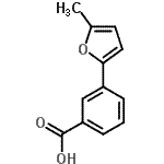 结构式 CAS# 400746-01-2, 3-(5-甲基-2-呋喃基)苯甲酸