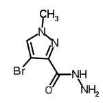 structure of CAS# 400878-08-2, 4-Bromo-1-Methyl-1H-Pyrazole-3-Carbohydrazide;4-Bromo-1-methyl-1H-pyrazole-3-carbohydrazide;4-Bromo-1-methyl-1H-pyrazole-3-carbohydrazide #;4-bromo-1-methylpyrazole-3-carbohydrazide