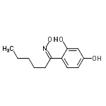 结构式 CAS# 401940-21-4, 4-[(1Z)-N-羟基亚氨己酰基]-1,3-苯二酚