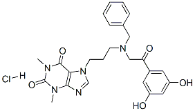 CAS#: 40254-73-7， 7-[3-[[2-(3,5-Dihydroxyphenyl)-2-Oxoethyl](Phenylmethyl)Amino]Propyl]-3,7-Dihydro-1,3-Dimethyl-1H-Purine-2,6-Dione Monohydrochloride