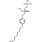 structure of CAS# 402616-26-6, (2S)-2-Amino-2-(Hydroxymethyl)-4-(4-Octylphenyl)Butyl Dihydrogen Phosphate;