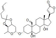 CAS#: 40279-51-4， 3b-[[3-O,4-O-(1-Methyl-4-Hexenylidene)-2,6-Dideoxy-beta-D-Ribo-Hexopyranosyl]Oxy]-5,14-Dihydroxy-19-Oxo-5b-Card-20(22)-Enolide