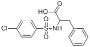 结构式 CAS# 40279-97-8, 2-([(4-氯苯基)磺酰基]氨基)-3-苯丙酸
