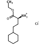 结构式 CAS# 402825-02-9, (2S)-4-环己基-1-乙氧基-1-氧代-2-丁烷铵氯化物