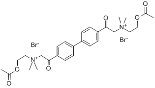 CAS#: 40374-51-4， 2-Acetyloxyethyl-[2-[4-[4-[(2-acetyloxyethyl-dimethyl-ammonio)carbonylmethyl]phenyl]phenyl]acetyl]-dimethyl-azanium dibromide