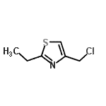 structure of CAS# 40516-60-7, 4-(Chloromethyl)-2-Ethyl-1,3-Thiazole;4-Chloromethyl-2-ethyl-thiazole;MFCD09040680