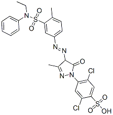 CAS#: 40537-81-3， 2,5-Dichloro-4-[4-[[3-[(Ethylphenylamino)Sulphonyl]-p-Tolyl]Azo]-4,5-Dihydro-3-Methyl-5-Oxo-1H-Pyrazol-1-Yl]Benzenesulphonic Acid