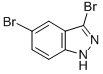 structure of CAS# 40598-76-3, 3,5-Dibromo (1H)Indazole;3,5-DIBROMO (1H)INDAZOLE;3,5-DIBROMOINDAZOLE