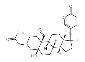 CAS 登录号：4064-09-9， 3b-乙酰氧基-5,14-二羟基-19-氧代-5b-蟾蜍-20,22-二烯内酯