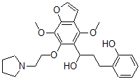 CAS#: 40680-98-6， 4,7-Dimethoxy-alpha-[2-(2-Hydroxyphenyl)Ethyl]-6-[2-(1-Pyrrolidinyl)Ethoxy]-5-Benzofuranmethanol