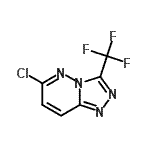 结构式 CAS# 40971-95-7, 6-氯-3-(三氟甲基)[1,2,4]三唑并[4,3-b]哒嗪