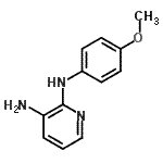 structure of CAS# 41010-68-8, N<Sup>2</Sup>-(4-Methoxyphenyl)-2,3-Pyridinediamine;(3-amino(2-pyridyl))(4-methoxyphenyl)amine;2-N-(4-methoxyphenyl)pyridine-2,3-diamine;MFCD09757487