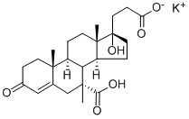 CAS#: 41020-67-1， (17R)-17-Hydroxy-3-Oxopregn-4-Ene-7a,21-Dicarboxylic Acid 7-Methyl 21-Potassium Salt