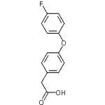 structure of CAS# 41073-15-8, [4-(4-Fluorophenoxy)Phenyl]Acetic Acid;2-(4-(4-FLUOROPHENOXY)PHENYL)ACETICACID;4-(4-Fluorophenoxy)phenylacetic acid
