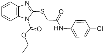 CAS#: 41215-90-1， Ethyl 2-[(4-Chlorophenylcarbamoyl)Methylthio]-1H-Benzo[d]Imidazole-1-Carboxylate