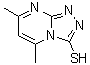 结构式 CAS# 41266-80-2, 5,7-二甲基-[1,2,4]三唑并[4,3-a]嘧啶-3-硫醇