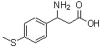 structure of CAS# 412925-13-4, 3-Amino-3-[4-(Methylsulfanyl)Phenyl]Propanoic Acid;3-[4-(methylsulfanyl)phenyl]-β-alanine;3-[4-(Methylsulfanyl)phenyl]-β-alanine #;3-amino-3-(4-(methylthio)phenyl)propanoic acid