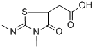 structure of CAS# 41306-29-0, 2-[3-Methyl-2-(Methylimino)-4-Oxo-1,3-Thiazolan-5-Yl]Acetic Acid;2-[3-METHYL-2-(METHYLIMINO)-4-OXO-1,3-THIAZOLAN-5-YL]ACETIC ACID