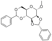 structure of CAS# 4148-71-4, Methyl-2,3:4,6-Di-O-Benzylidine-D-Mannopyranoside;Cbdive_002432;.Alpha.-Methyl 2,3:4,6-Dibenzylidenemannoside