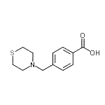 structure of CAS# 414892-27-6, 4-(4-Thiomorpholinylmethyl)Benzoic Acid;4-(4-thiomorpholinylmethyl)benzoic acid;BENZOIC ACID,4-(4-THIOMORPHOLINYLMETHYL)-;MFCD00976996