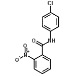 structure of CAS# 41562-57-6, N-(4-Chlorophenyl)-2-Nitrobenzamide;MFCD00170979;N-(4-chlorophenyl)(2-nitrophenyl)carboxamide;N-(4-chlorophenyl)-2-nitrobenzamide