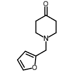 结构式 CAS# 41661-55-6, 1-(2-呋喃甲基)-4-哌啶酮