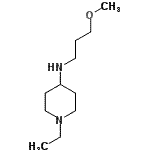 结构式 CAS# 416870-21-8, 1-乙基-N-(3-甲氧基丙基)-4-哌啶胺