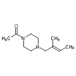 CAS 登录号：416893-44-2， 1-{4-[(2E)-2-甲基-2-丁烯-1-基]-1-哌嗪基}乙酮