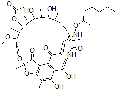 CAS#: 41776-73-2， 3-[(1-Methylhexyl)Oxyiminomethyl]Rifamycin SV